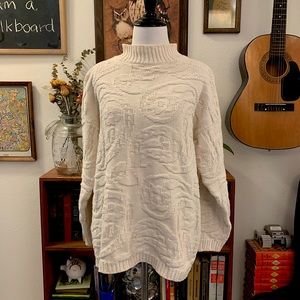 GAP chunky cream oversized textured sweater